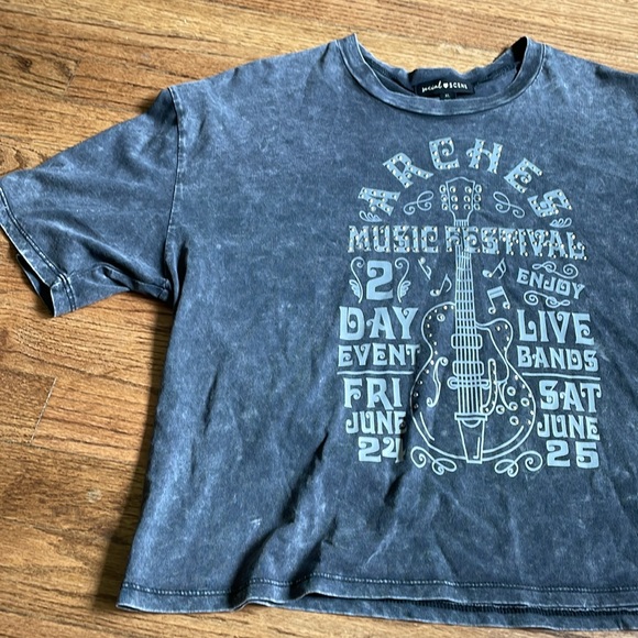 Social scene music festival acid wash tee NWT gems - Picture 2 of 6